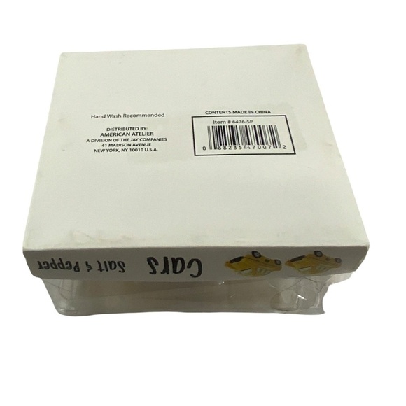 NYC Yellow Cab Cars Ceramic Salt Pepper Shaker Set by American Alitier - Picture 12 of 16